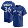 Davis Schneider Toronto Blue Jays Royal Blue Alternate Limited Jersey - All Stitched