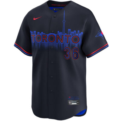 Alternative view of Davis Schneider Toronto Blue Jays Black City Connect Limited Jersey - All Stitched