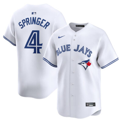 George Springer Toronto Blue Jays White Home Limited Jersey - All Stitched