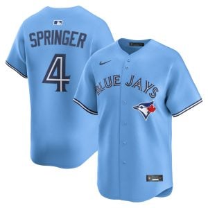 George Springer Toronto Blue Jays Light Blue Alternate Limited Jersey - All Stitched