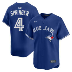 George Springer Toronto Blue Jays Royal Blue Alternate Limited Jersey - All Stitched
