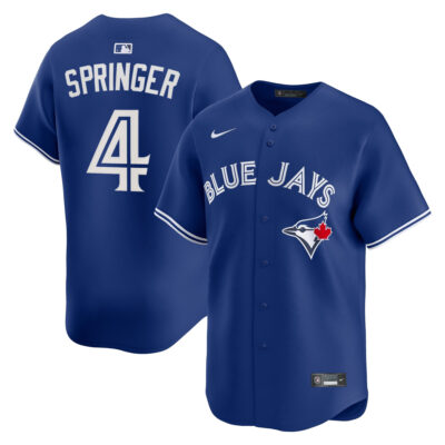 George Springer Toronto Blue Jays Royal Blue Alternate Limited Jersey - All Stitched