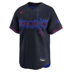 Alternative view of George Springer Toronto Blue Jays Black City Connect Limited Jersey - All Stitched
