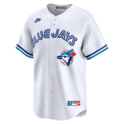 Alternative view of George Springer Toronto Blue Jays White Throwback Limited Jersey - All Stitched