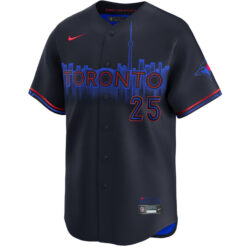 Alternative view of Daulton Varsho Toronto Blue Jays Black City Connect Limited Jersey - All Stitched