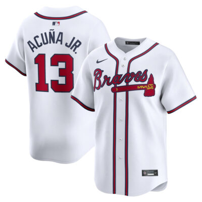 Ronald Acuna Jr Atlanta Braves White Home Limited Jersey - All Stitched