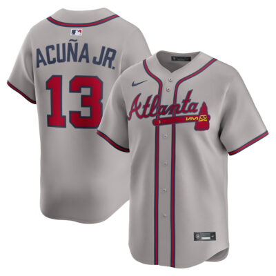 Ronald Acuna Jr Atlanta Braves Grey Road Limited Jersey - All Stitched
