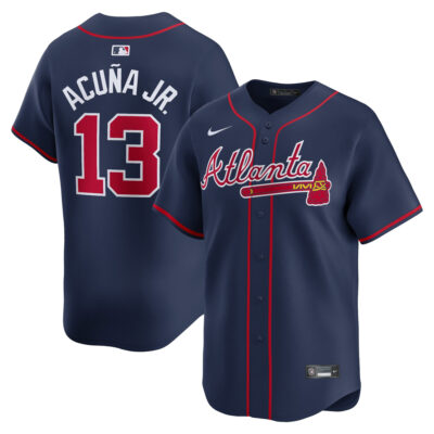 Ronald Acuna Jr Atlanta Braves Navy Alternate Limited Jersey - All Stitched