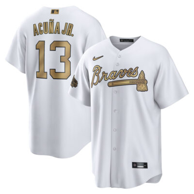 Ronald Acuna Jr Atlanta Braves White 2022 All-Star Jersey - All Stitched