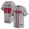 Matt Olson Atlanta Braves Grey Road Limited Jersey - All Stitched