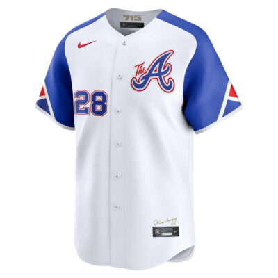 Alternative view of Matt Olson Atlanta Braves White City Connect Limited Jersey - All Stitched