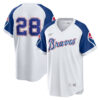 Matt Olson Atlanta Braves White 1974 Cooperstown Collection Jersey - All Stitched
