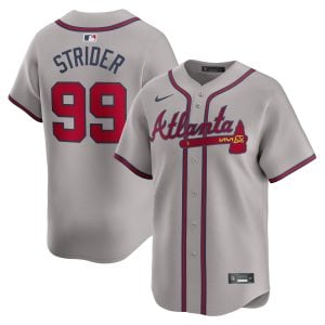 Spencer Strider Atlanta Braves Grey Road Limited Jersey - All Stitched