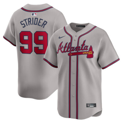 Spencer Strider Atlanta Braves Grey Road Limited Jersey - All Stitched