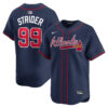 Spencer Strider Atlanta Braves Navy Alternate Limited Jersey - All Stitched