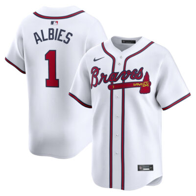 Ozzie Albies Atlanta Braves White Home Limited Jersey - All Stitched