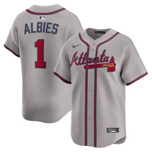 Ozzie Albies Atlanta Braves Grey Road Limited Jersey - All Stitched
