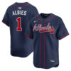 Ozzie Albies Atlanta Braves Navy Alternate Limited Jersey - All Stitched