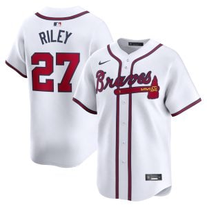 Austin Riley Atlanta Braves White Home Limited Jersey - All Stitched