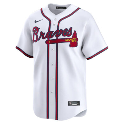 Alternative view of Austin Riley Atlanta Braves White Home Limited Jersey - All Stitched