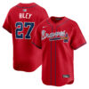 Austin Riley Atlanta Braves Red Alternate Limited Jersey - All Stitched