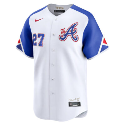 Alternative view of Austin Riley Atlanta Braves White City Connect Limited Jersey - All Stitched