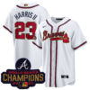 Michael Harris II Atlanta Braves White 2022 Gold Program Jersey - All Stitched