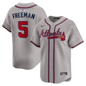 Freddie Freeman Atlanta Braves Grey Road Limited Jersey - All Stitched