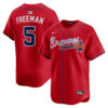 Freddie Freeman Atlanta Braves Red Alternate Limited Jersey - All Stitched