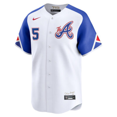 Alternative view of Freddie Freeman Atlanta Braves White City Connect Limited Jersey - All Stitched