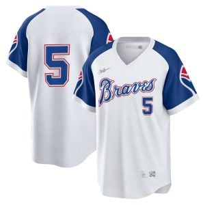 Freddie Freeman Atlanta Braves White 1974 Cooperstown Collection Jersey - All Stitched