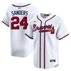 Deion Sanders Atlanta Braves White Home Limited Jersey - All Stitched