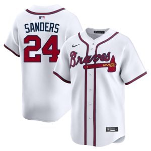 Deion Sanders Atlanta Braves White Home Limited Jersey - All Stitched