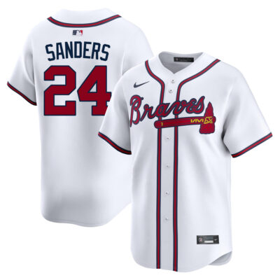 Deion Sanders Atlanta Braves White Home Limited Jersey - All Stitched
