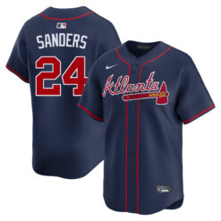 Deion Sanders Atlanta Braves Navy Alternate Limited Jersey - All Stitched