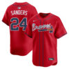 Deion Sanders Atlanta Braves Red Alternate Limited Jersey - All Stitched