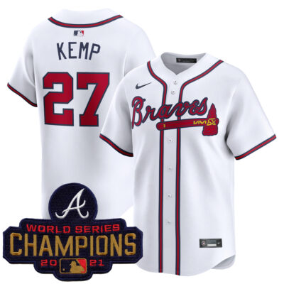 Matt Kemp Atlanta Braves White Home Limited Jersey - All Stitched