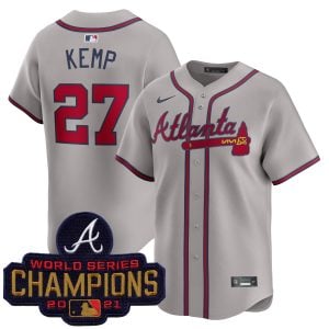 Matt Kemp Atlanta Braves Grey Road Limited Jersey - All Stitched