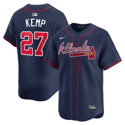 Matt Kemp Atlanta Braves Navy Alternate Limited Jersey - All Stitched