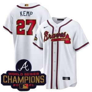 Matt Kemp Atlanta Braves White 2022 Gold Program Jersey - All Stitched