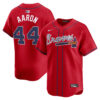 Hank Aaron Atlanta Braves Red Alternate Limited Jersey - All Stitched