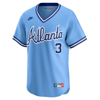 Alternative view of Dale Murphy Atlanta Braves Blue Throwback Cooperstown Jersey - All Stitched
