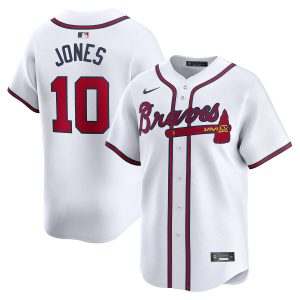 Chipper Jones Atlanta Braves White Home Limited Jersey - All Stitched
