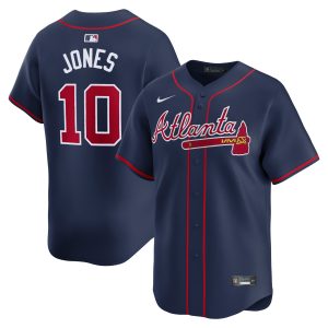 Chipper Jones Atlanta Braves Navy Alternate Limited Jersey - All Stitched