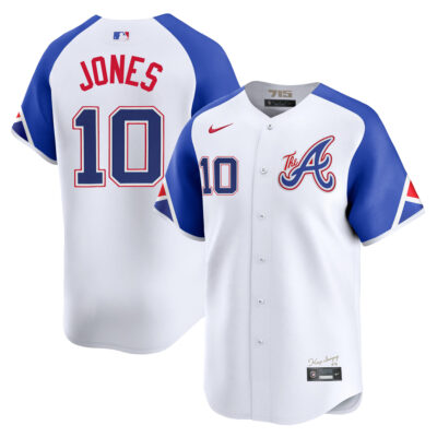 Chipper Jones Atlanta Braves White City Connect Limited Jersey - All Stitched