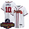 Chipper Jones Atlanta Braves White 2022 Gold Program Jersey - All Stitched