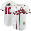 Chipper Jones Atlanta Braves White Cooperstown Collection Jersey - All Stitched
