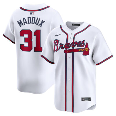Greg Maddux Atlanta Braves White Home Limited Jersey - All Stitched