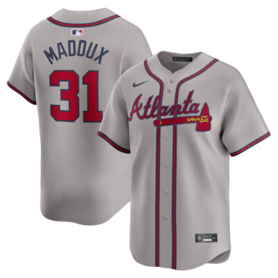 Greg Maddux Atlanta Braves Grey Road Limited Jersey - All Stitched