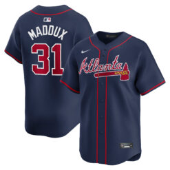 Greg Maddux Atlanta Braves Navy Alternate Limited Jersey - All Stitched